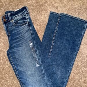 American Eagle Outfitters Blue Flare Wide Leg Jeans